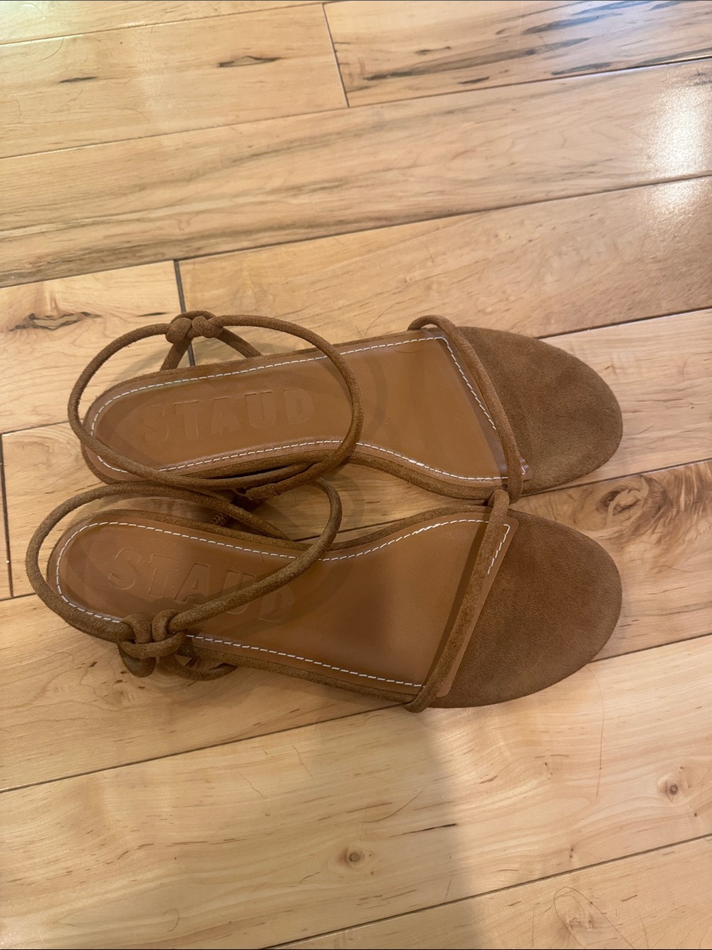 STAUD Laurel Suede Sandal in Tan Suede 39 - Picture 9 of 12